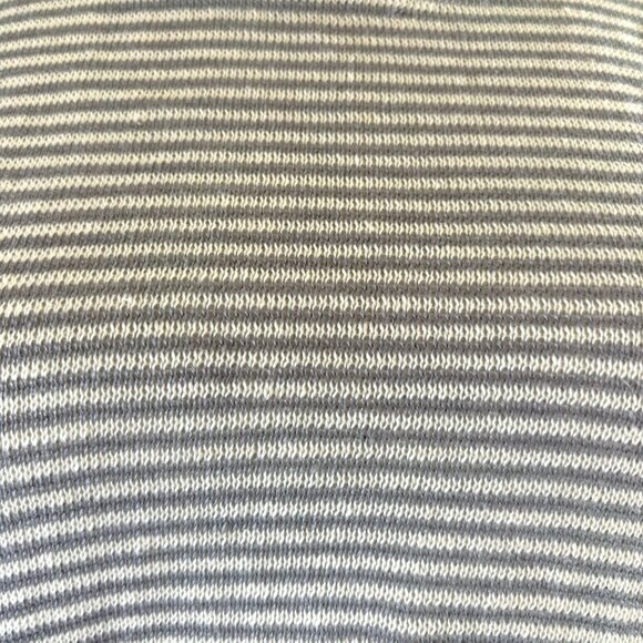 Peter Som Anthropologie 100% Linen Sweater Dress Gray White Stripe Size Large - Picture 4 of 8